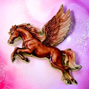 Coppery Orange Pegasus Enamel Pin